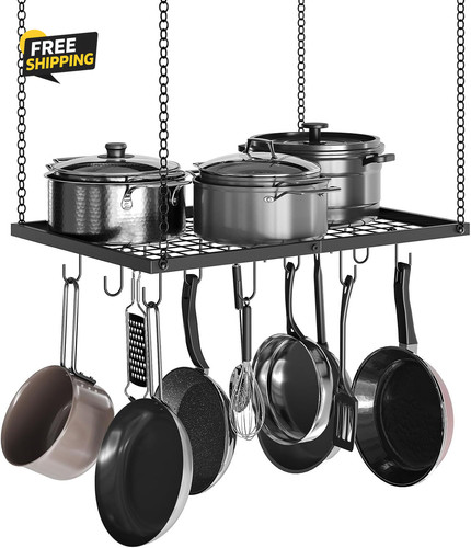 Ceiling hanging pot rack - pot,